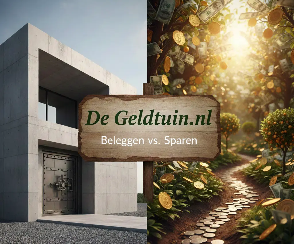 beleggen vs sparen afbeelding